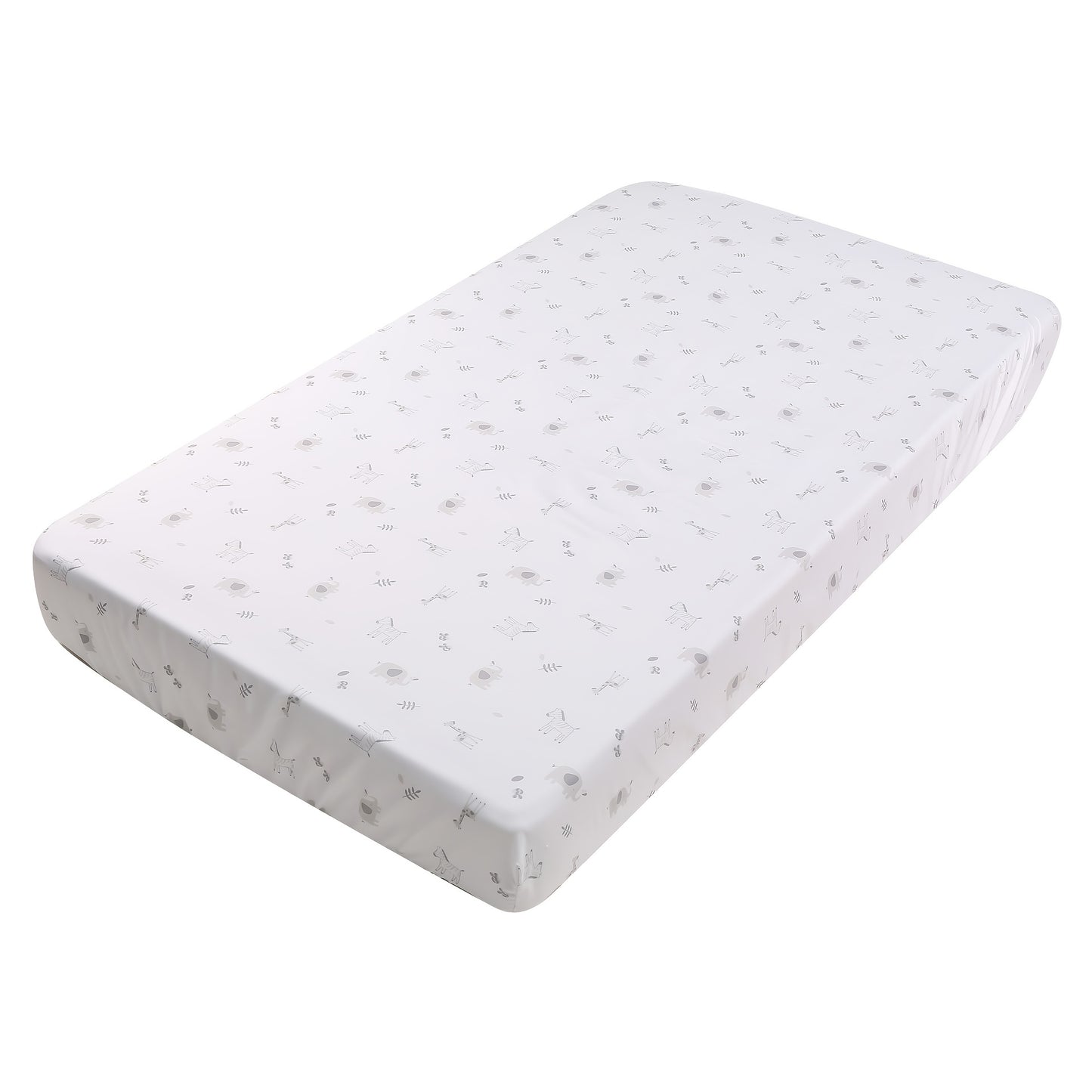 3pcs\u002Fset Giraffe Zebra Print Crib Bedding Set, Baby Bedding Set For Girl Boy Baby Crib Bedroom(1*Crib Skirt + 1*Quilt + 1*Fitted Sheet)