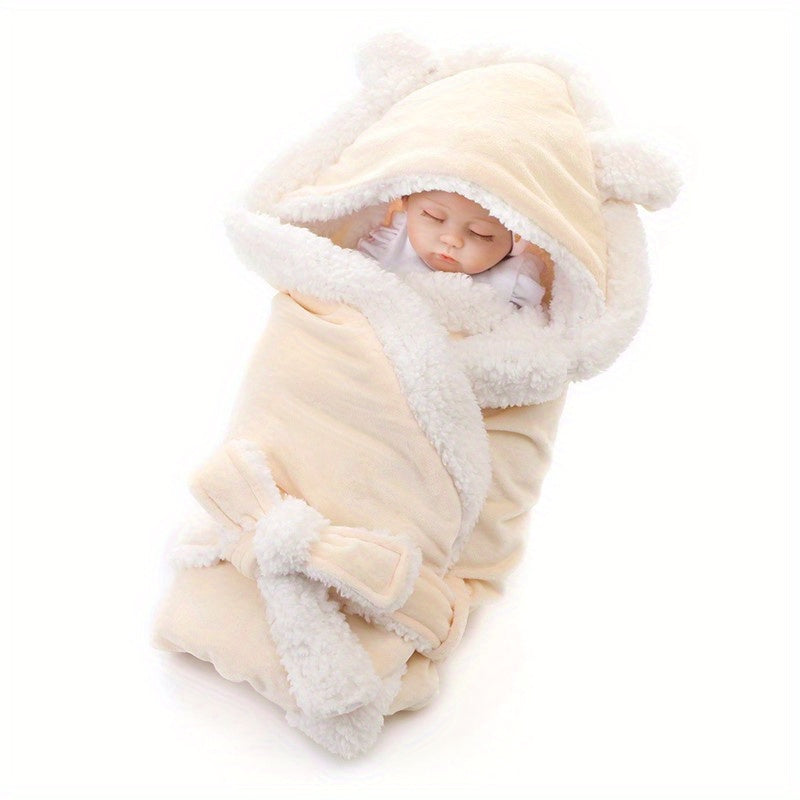 1pc Warm Velvet Fleece Baby Blankets Swaddling Newborn Soft Fleece Blanket Solid Color Bedding Set Cotton Quilt Swaddle Wrap