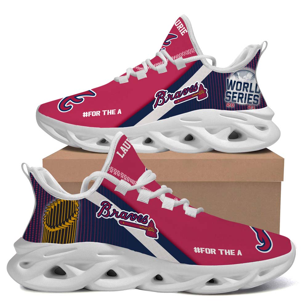 Atlanta Braves 2021 World Series Champions Max Soul Sneaker Running Sport Shoes