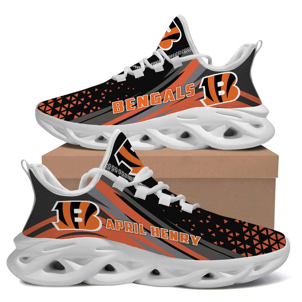 Cincinnati Bengals Triangle Max Soul Sneaker Running Sport Shoes