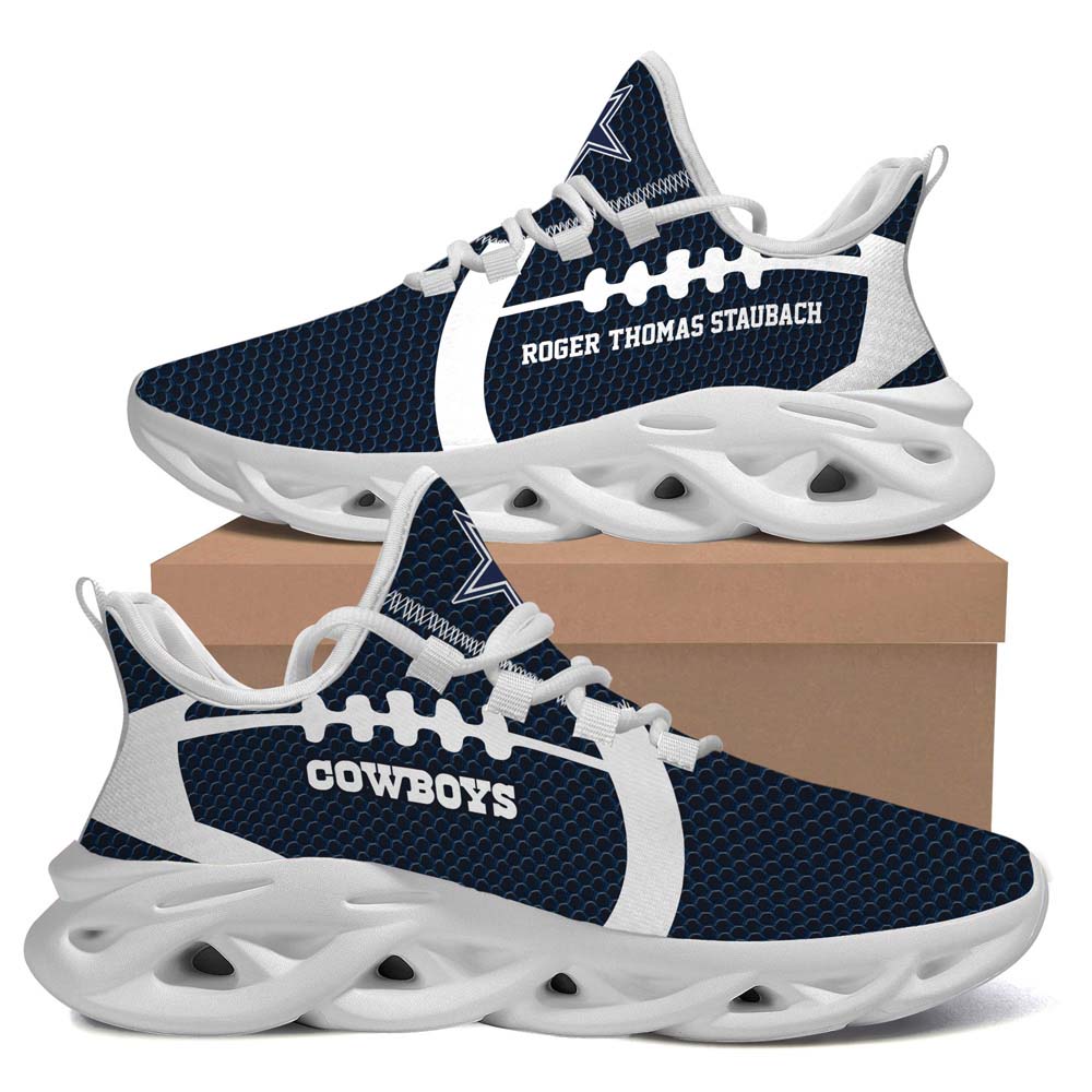 Dallas Cowboys Leather Surface Max Soul Sneaker Running Sport Shoes