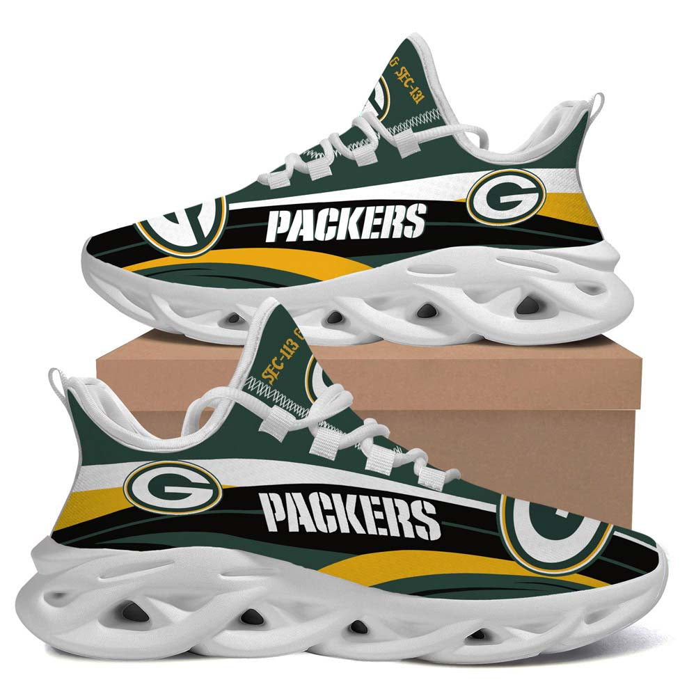 Green Bay Packers American Football Team Helmet Custom Name Max Soul Sneaker Running Sport Shoes