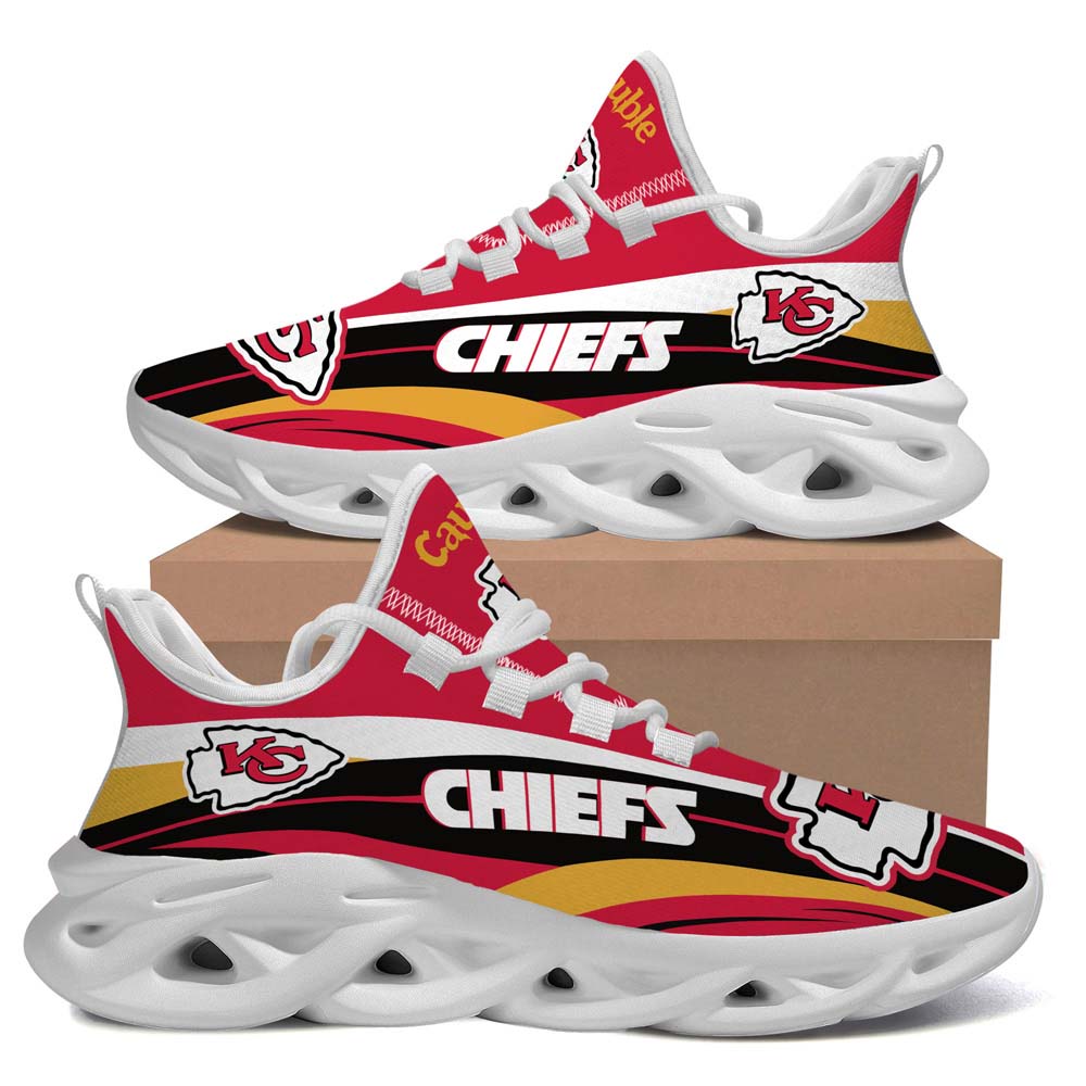 Kansas City Chiefs Clunky Luxury NFL Custom Name For Sport Lover Max Soul Sneaker Running Sport Shoes