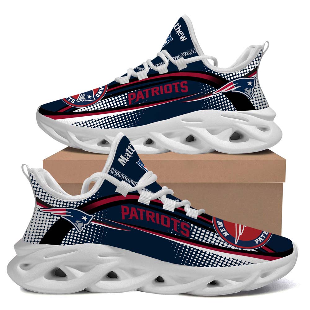 New England Patriots Custom Personalized 2 Max Soul Sneaker Running Sport Shoes