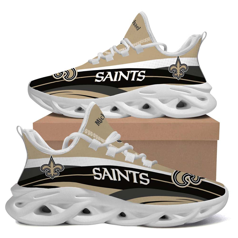 New Orleans Saints American Football Team Trending Custom Name Clunky Max Soul Sneaker Running Sport Shoes