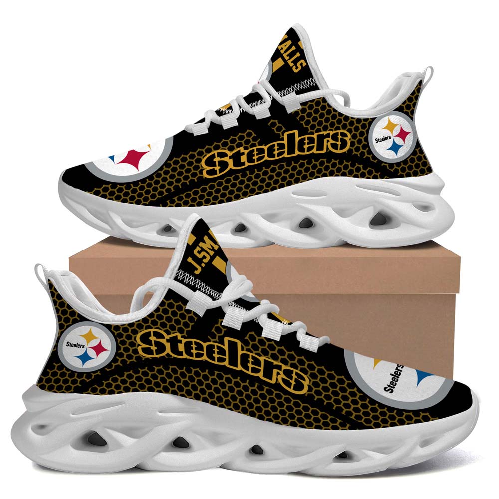 Pittsburgh Steelers Clunky Luxury NFL Custom Name For Sport Lover Max Soul Sneaker Running Sport Shoes