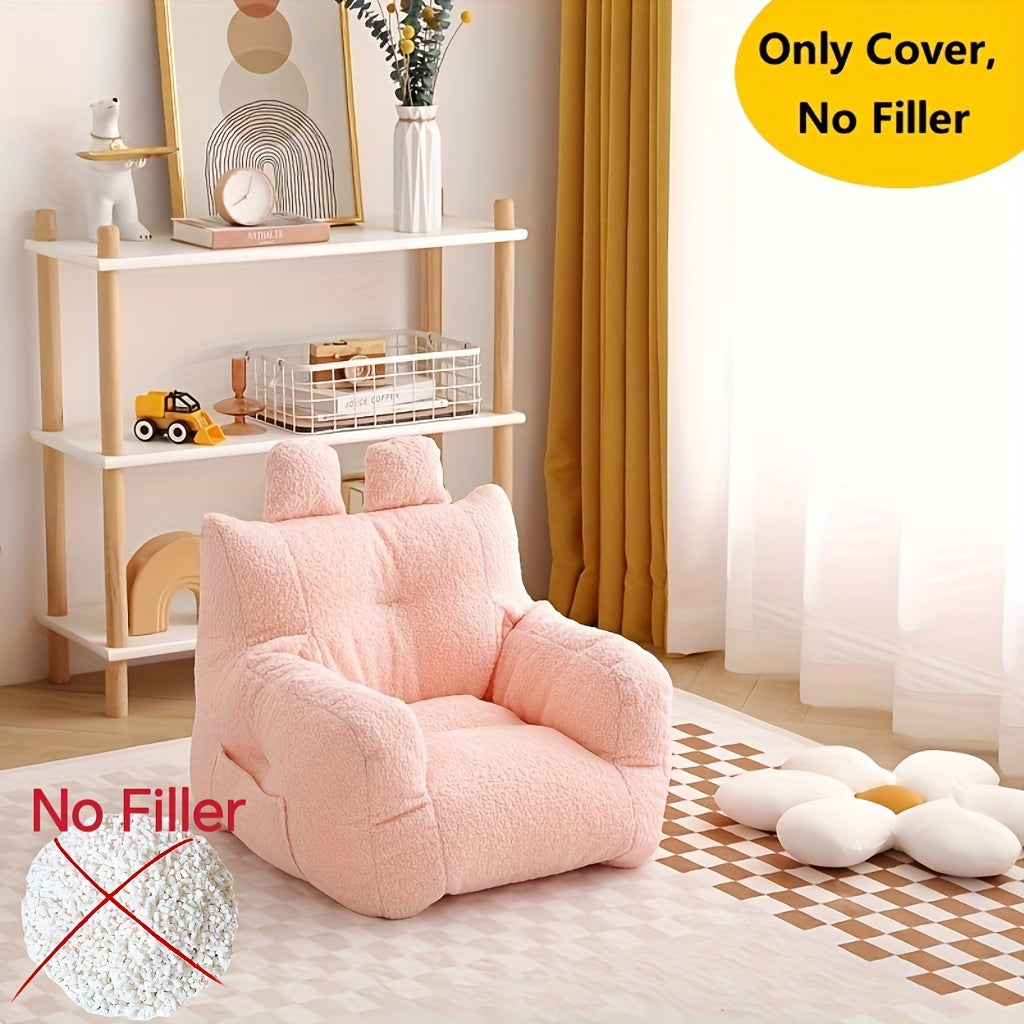 1pc Winter Plush Soft Sofa Chair Cover (No Filler), Mini Sofa Cover, For Bedroom Detachable Washable Leisure Furniture, Living Room Home Decor