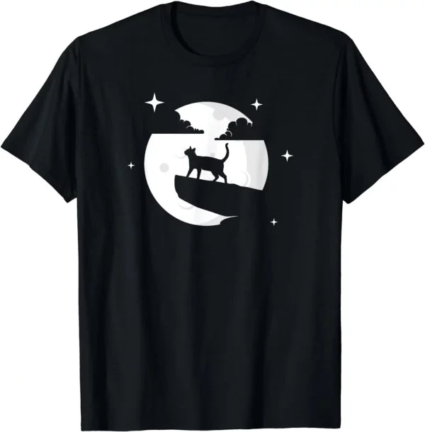 Cat Shirt Moon Cat Lovers T-Shirt