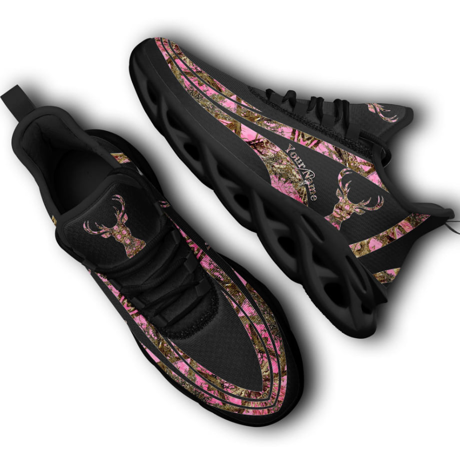 Pink Black Clunky Sneakers Custom Name Max Soul Sneaker Running Sport Shoes