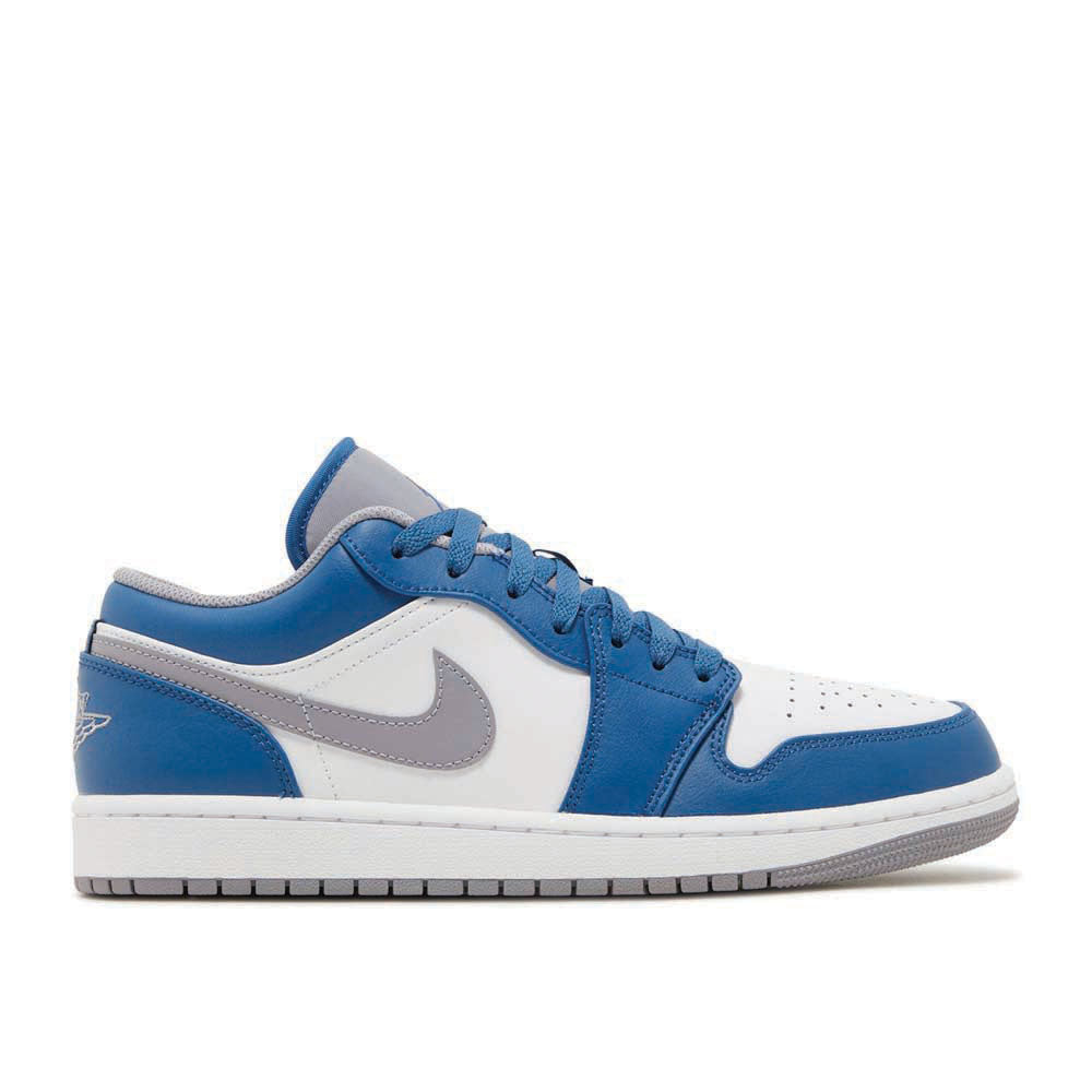 Air Jordan 1 Low ‘True Blue Cement’ 553558-412 Iconic Trainers